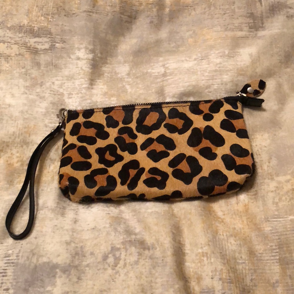 Leopard wristlet